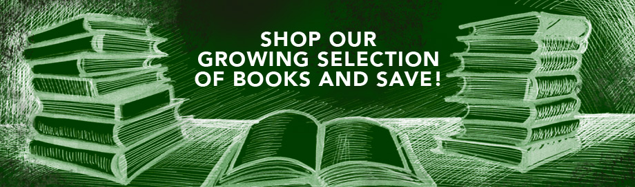 Shop our growing selection of books and save!