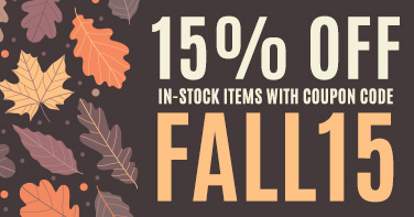 Save an Extra 15%. Enter coupon code FALL15 at checkout!