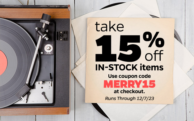 Save 15%  Off In-stock Items 