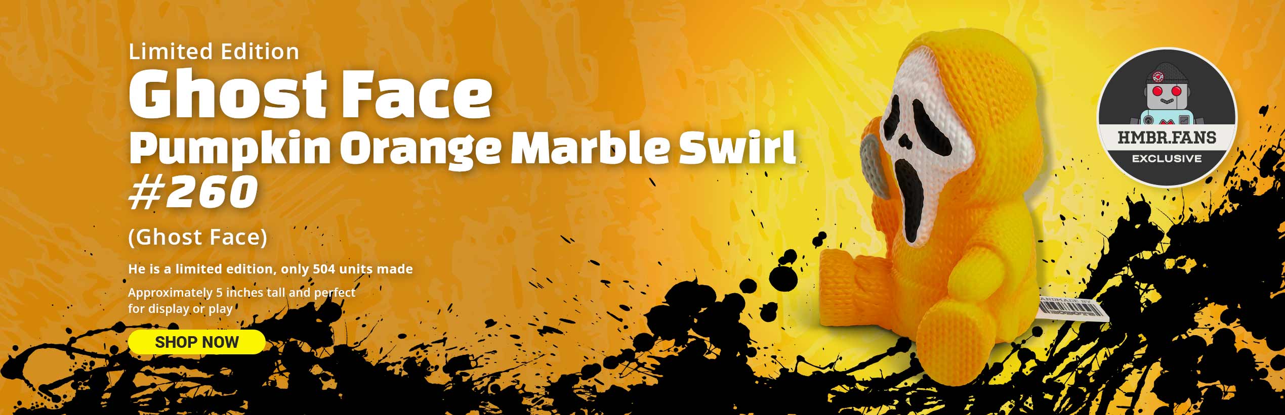 Ghost Face Exclusive Pumpkin Orange Marble