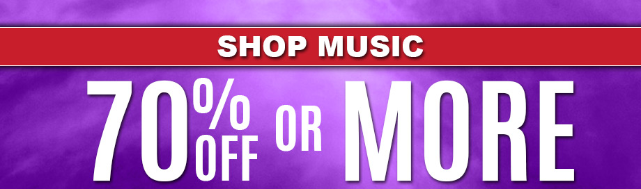 70% or more Music Sale