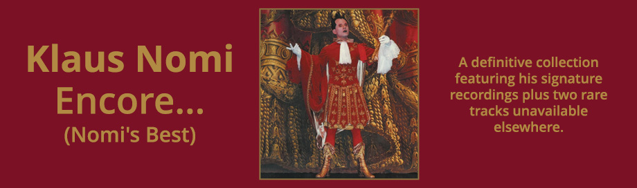 Klaus Nomi Sale